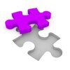 Puzzleteil Puzzleteil und passende Lücke